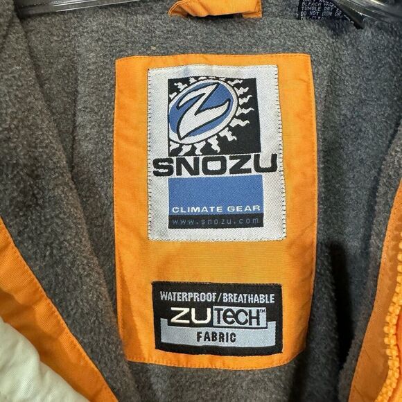 Snozu Performance Women's Size Large Jacket Orange Fleece Lined Hooded Coat EUC - Picture 5 of 12